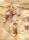 Arthur Rackham Canvas Paintings - Children By The Sea